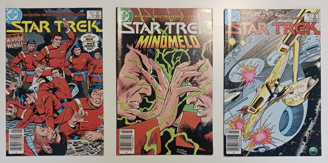 1985 Star Trek #10,11 and 12 Newsstand