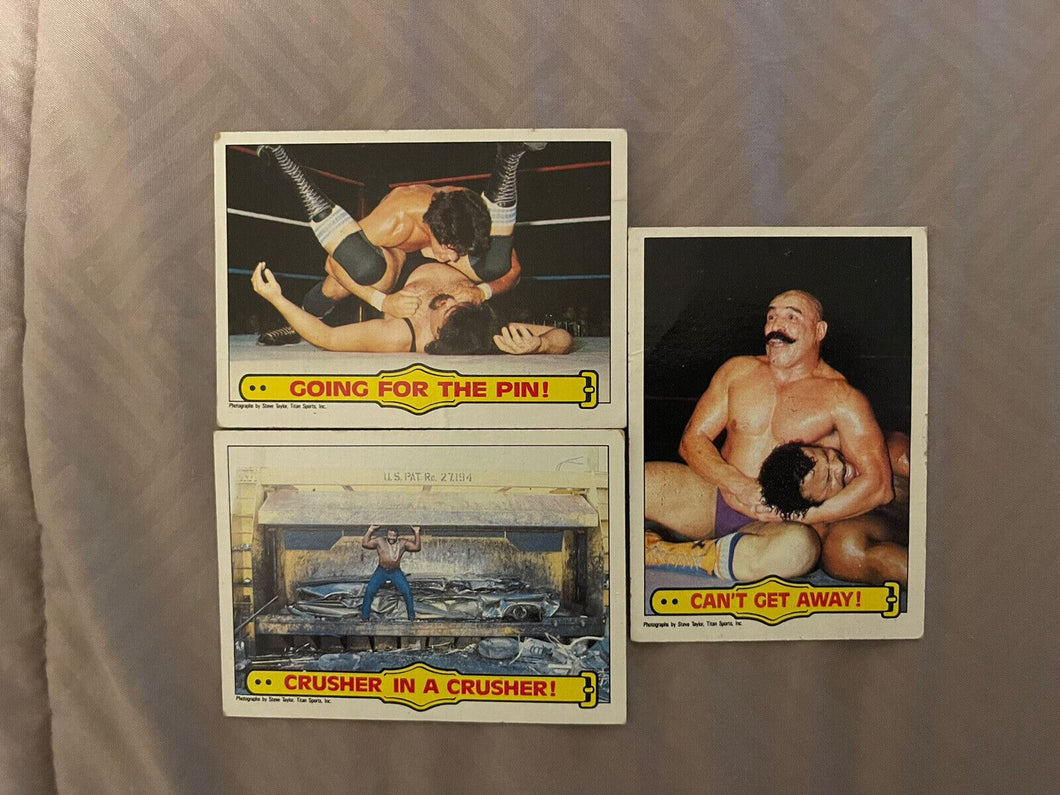 WWF Topps Cards 1985 #51 #52 #54 Ringside Action