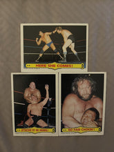 Load image into Gallery viewer, WWF Topps Cards 1985 #28 #36 #37 Ringside Action
