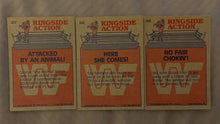 Load image into Gallery viewer, WWF Topps Cards 1985 #28 #36 #37 Ringside Action
