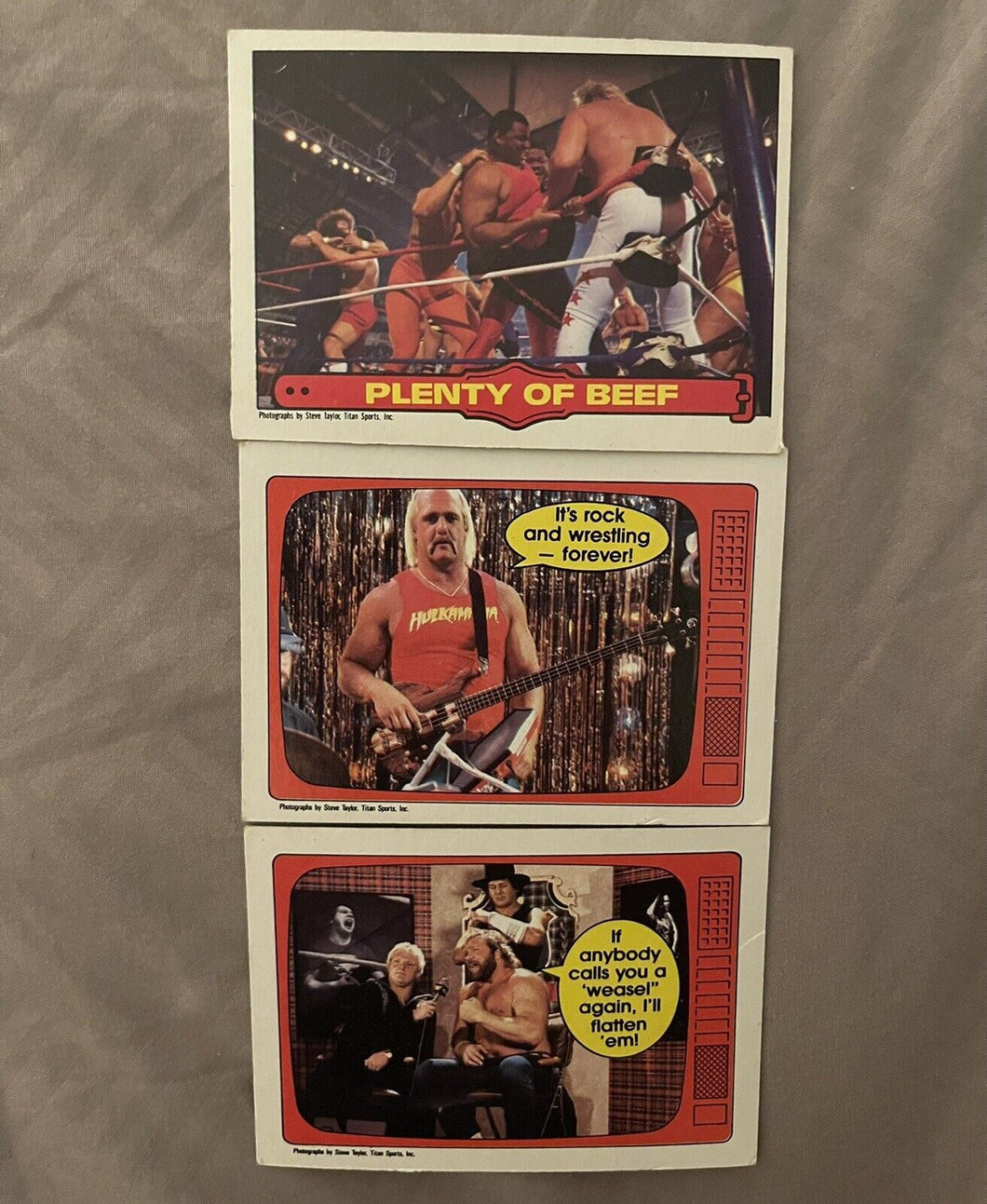 WWF O Pee Chee cards Superstars #65 #66 , #72 Ringside Action