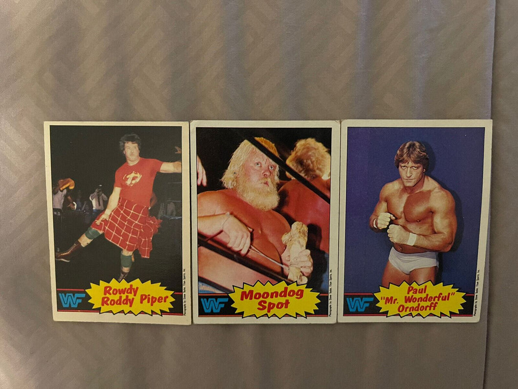 WWF Topps Cards 1985 #5 #7 #19