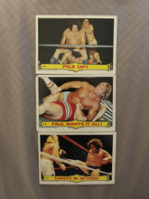 Load image into Gallery viewer, WWF Topps Cards 1985 #44 #48 #50 Ringside Action
