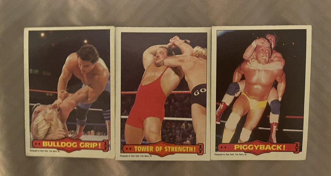 WWF O Pee Chee cards Ringside Action #37,#38,#39