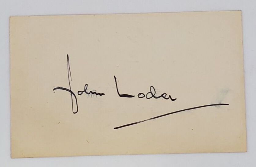 Hollywood Actor John Loder Autographed Note