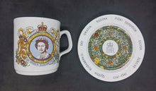 Load image into Gallery viewer, 1977 Queen Elizabeth II Commemorate The Silver Jubilee Mug and Plate Lot
