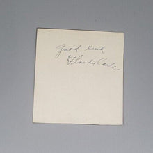 Load image into Gallery viewer, Big Band Frankie Carle Autographed Note
