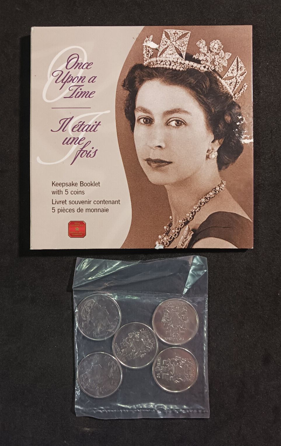 2002 CANADA “ONCE UPON A TIME” Keepsake Booklet w/5-50 Cent Golden Jubilee Coins