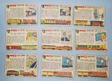 Load image into Gallery viewer, 1955 Topps Rails-Sails Lot 21 Cards F to G
