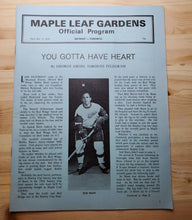 Load image into Gallery viewer, 1970 March 11 Maple Leafs Program Signed by Gordie Howe and More
