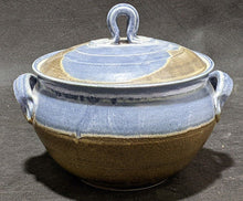 Load image into Gallery viewer, Beautiful Earth Tone Blue &amp; Brown Pottery Lidded Casserole Dish
