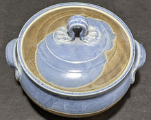 Load image into Gallery viewer, Beautiful Earth Tone Blue &amp; Brown Pottery Lidded Casserole Dish
