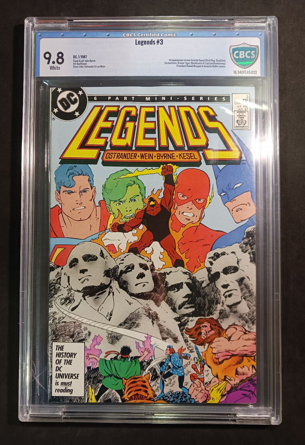 Legends #3 DC 1987 CBCS 9.8 Serial #16-340FEA5-032