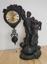 Load image into Gallery viewer, Art Nouveau Design Statue Mantle Clock - Quartz Movement
