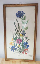 Load image into Gallery viewer, Antique Framed Flowers Print - Signed - G
