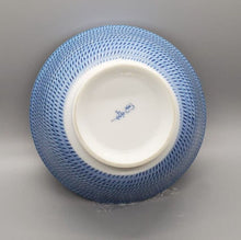 Load image into Gallery viewer, Beautiful Blue Rose Motif Serving Bowl - Maker Unknown
