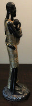 Load image into Gallery viewer, Decorative Resin African Family Sculpture with Gold Trim Garments, 12&quot;
