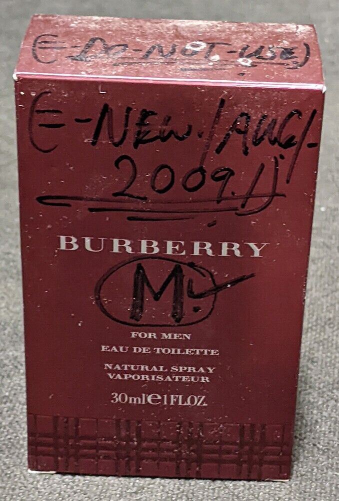 2009 BURBERRY For Men - Ear De Toilette - 30 mL - 1 Fl. Oz - Red Box - 3/4 Full