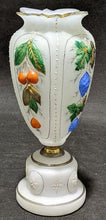 Load image into Gallery viewer, Satin Finish, Hand Coloured Bristol Vase - As Is - 9 1/2&quot; Tall
