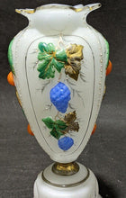 Load image into Gallery viewer, Satin Finish, Hand Coloured Bristol Vase - As Is - 9 1/2&quot; Tall
