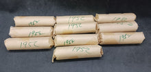 Load image into Gallery viewer, 1952 Canadian Nickel Roll (Canada 5 cent) (40 coins per roll) x 10 Rolls Lot A
