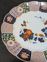 Load image into Gallery viewer, Large Floral Design Scalloped Rim Serving Plate - 12&quot; Diameter
