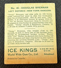 Load image into Gallery viewer, 1933 Ice Kings #45 Doug Brennan ENG/FR Back VG
