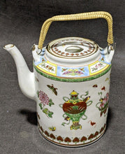 Load image into Gallery viewer, Vintage China Tea Pot - Hand Painted - Wrapped Handles - Made in China
