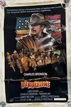 Load image into Gallery viewer, 1980 Charles Bronson Borderline Poster 27X41, Drew Struzan Art, VG condition
