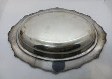 Load image into Gallery viewer, Antique Silver Plated Rideau Plate Entree Dish &amp; Cover
