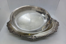 Load image into Gallery viewer, Antique Silver Plated Rideau Plate Entree Dish &amp; Cover
