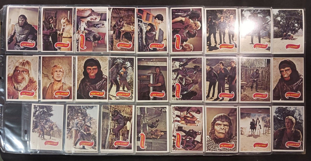 1975 Planet of the Apes Trading Cards Lot of 60 Ex to NR-MT Condition