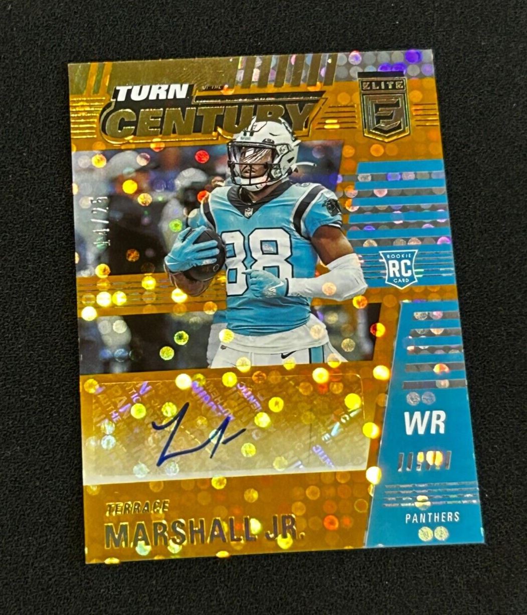 2012 Elite Donruss Terrace Marshall JR Auto 14/25 TOC-TMA Football Card