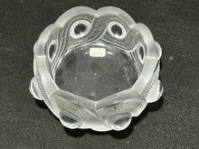 Load image into Gallery viewer, Lalique Signed Satin Crystal GaoBowl/ Candy Trinket with Tag
