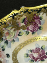 Load image into Gallery viewer, Nippon Japan Gold Moriagi Footed Rose Bowl Green Mark
