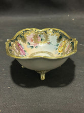 Load image into Gallery viewer, Nippon Japan Gold Moriagi Footed Rose Bowl Green Mark
