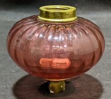 Load image into Gallery viewer, Vintage Cranberry Glass Oil Lamp Font
