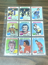 Load image into Gallery viewer, Sheet of 9, 1975-76 O-Pee-Chee Hockey Cards #112-121, VG+
