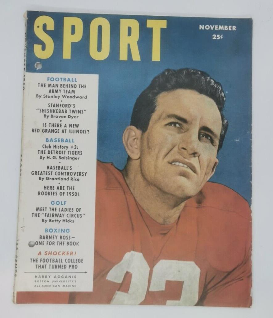 1950 November Sport Magazine Harry Agganis On Cover