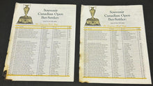 Load image into Gallery viewer, 1968 Canadian Open for the Seagram Gold Cup at St. George Pairing Sheet X2, EX
