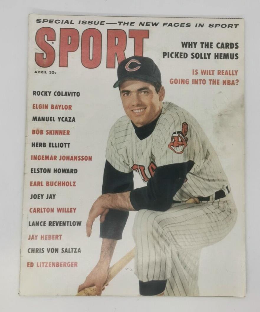 1959 April Sport Magazine Rocky Colavito On Cover