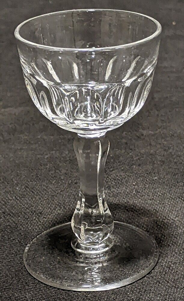 Vintage Pressed Glass Sherry Wine Glass