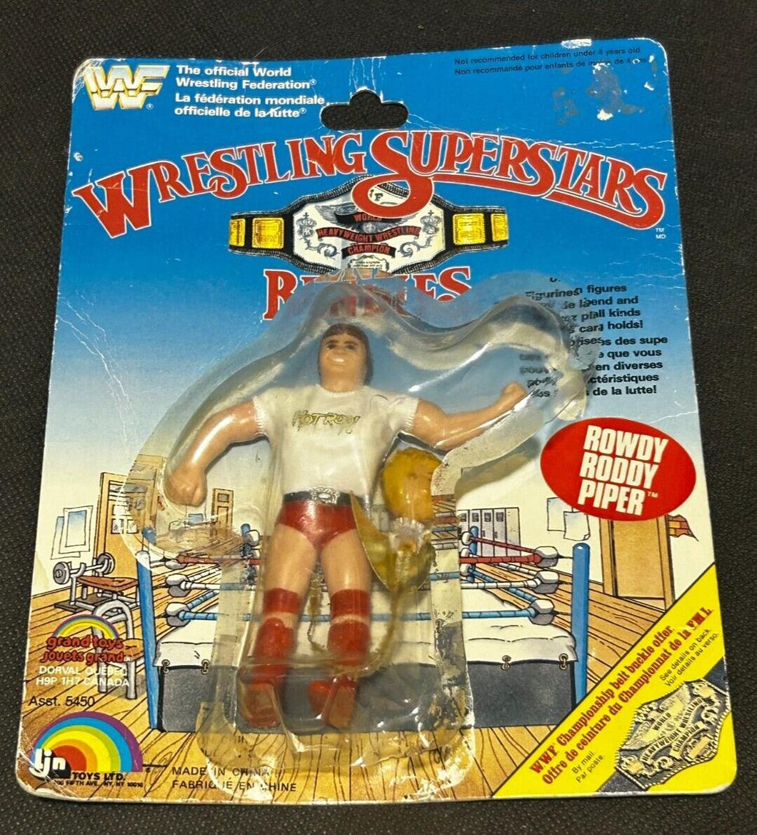 1985 Titan Sports WWF Wrestling Superstar Bendies Rowdy Roddy Pipper Action Fig.