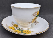 Load image into Gallery viewer, Vintage Royal Vale Bone China Tea Cup &amp; Saucer - Yellow Roses
