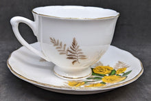 Load image into Gallery viewer, Vintage Royal Vale Bone China Tea Cup &amp; Saucer - Yellow Roses
