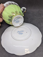 Load image into Gallery viewer, Elizabethan Fine Bone China Tea Cup &amp; Saucer by Taylor &amp; Kent - Green &amp; Gold
