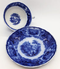 Load image into Gallery viewer, Vintage Flow Blue Cup &amp; Saucer Set
