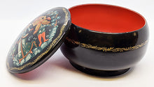 Load image into Gallery viewer, Vintage Metal Russian Hand Painted Bowl
