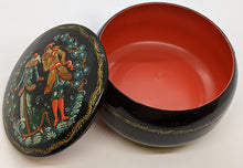 Load image into Gallery viewer, Vintage Metal Russian Hand Painted Bowl
