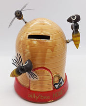 Load image into Gallery viewer, Vintage Billy Bee Honey Coin Bank - Made in Japan - 2 1/2 Bees - No Stopper
